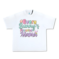 White every bunny's favorite mama Urban Heavy Tee - MaliasSmallBusiness