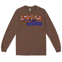 Chestnut America the beautiful Long Sleeve Tee - NancyCooperArtShop