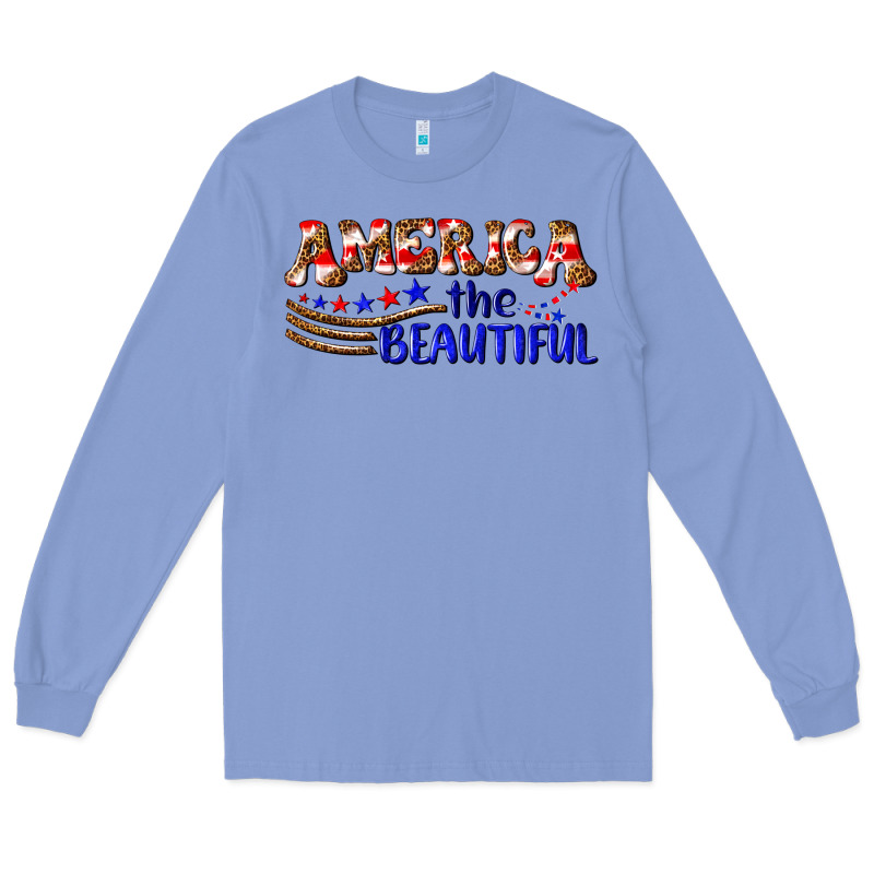 America The Beautiful Long Sleeve Tee by NancyCooperArtShop | Teevron