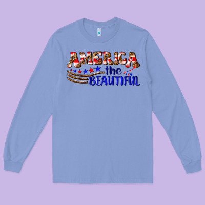 America The Beautiful Long Sleeve Tee Designed By Nancycooperartshop