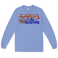 Colony Blue America the beautiful Long Sleeve Tee - NancyCooperArtShop