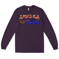 Plum America the beautiful Long Sleeve Tee - NancyCooperArtShop