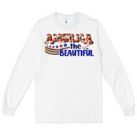 White America the beautiful Long Sleeve Tee - NancyCooperArtShop
