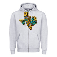 Western Texas Map Zipper Hoodie | Teevron
