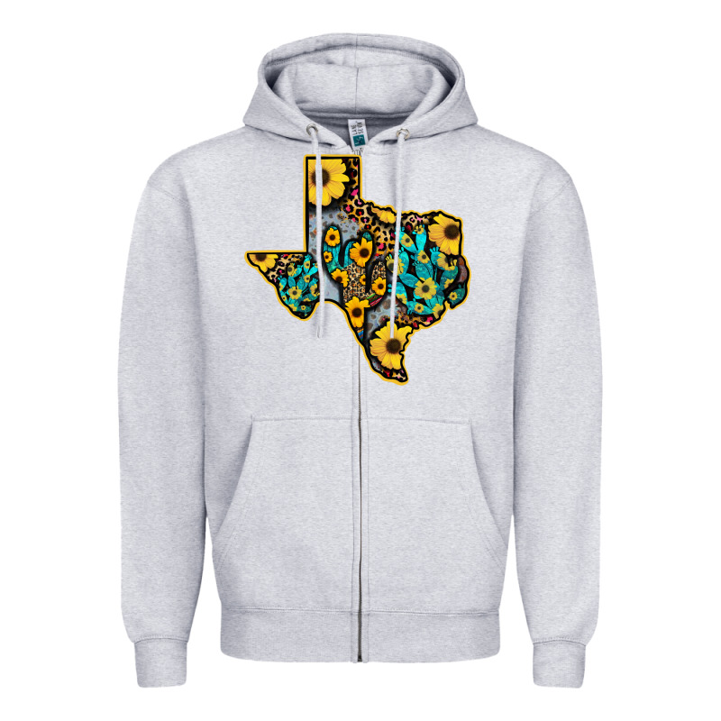 Western Texas Map Zipper Hoodie by Bettercallsaul | Teevron