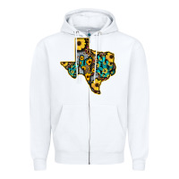 White Western Texas Map Zipper Hoodie - Bettercallsaul