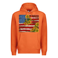Carrot American flag sunflowers with leopard Premium Hoodie - TumblerDesignByShophia