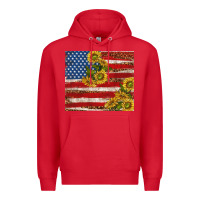 Red American flag sunflowers with leopard Premium Hoodie - TumblerDesignByShophia
