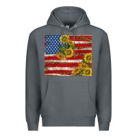 Rock American flag sunflowers with leopard Premium Hoodie - TumblerDesignByShophia