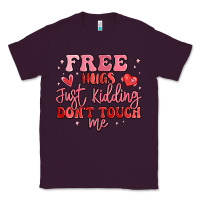 Plum free hugs just kidding don't touch me Classic Tee - MaliasSmallBusiness