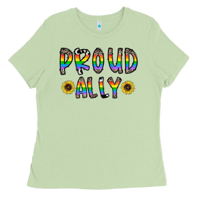 Proud Ally Ladies Tee by CowhideDigitalArt | Teevron