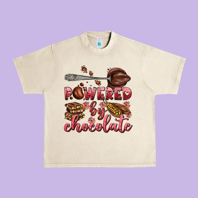 Powered By Chocolate Urban Heavy Tee Designed By Adodesignshop