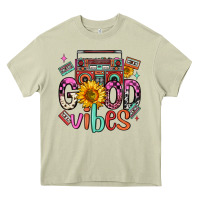 Mossy good vibes cassette boombox Heavy Core Tee - FaDigitalArtStudio