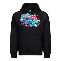 Black American truck gnomes Urban Hoodie - FaDigitalArtStudio