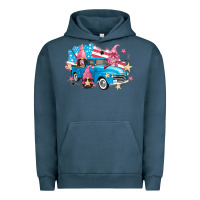 Pigment Midnight Navy American truck gnomes Urban Hoodie - FaDigitalArtStudio