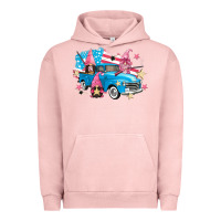 Pigment Salmon American truck gnomes Urban Hoodie - FaDigitalArtStudio