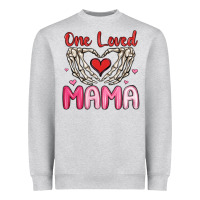 Heather Grey one loved mama Heavyweight Sweatshirt - MaliasSmallBusiness