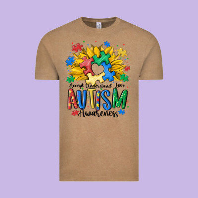 Accept Understand Love Awareness Vintage Tee Designed By Maliassmallbusiness