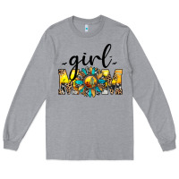 Heather Grey girl mom Long Sleeve Tee - JahusDesignShop