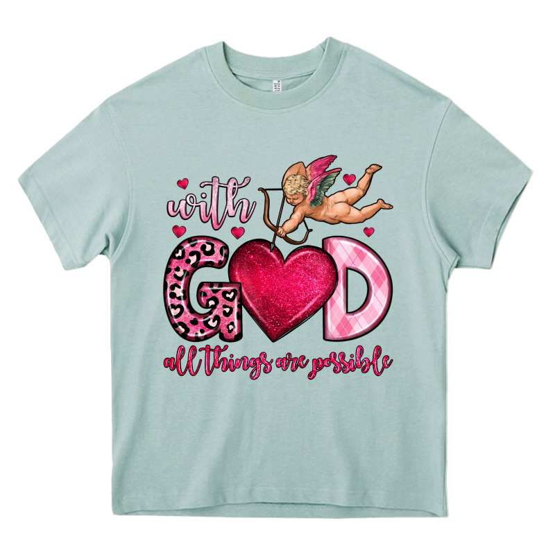 With God All Things Are Possible Heavy Core Tee by OliviaCreatesArt | Teevron