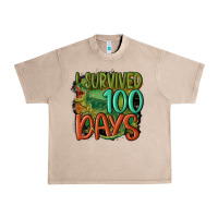 French Oak i survived 100 days Urban Heavy Tee - MaliasSmallBusiness