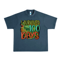Midnight Navy i survived 100 days Urban Heavy Tee - MaliasSmallBusiness