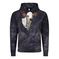 Cloud Black Texas Longhorn Calf Face Vintage Hoodie - LillyAllenDesigns