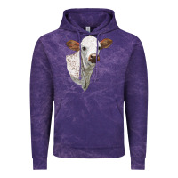 Cloud Purple Texas Longhorn Calf Face Vintage Hoodie - LillyAllenDesigns