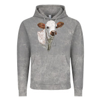Cloud Rock Texas Longhorn Calf Face Vintage Hoodie - LillyAllenDesigns