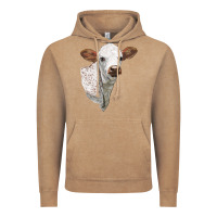 Vintage Coffee Texas Longhorn Calf Face Vintage Hoodie - LillyAllenDesigns