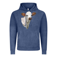 Vintage Denim Texas Longhorn Calf Face Vintage Hoodie - LillyAllenDesigns