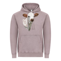 Vintage Zinc Texas Longhorn Calf Face Vintage Hoodie - LillyAllenDesigns