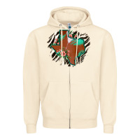 Sandshell Western Horsehide Texas Flag Zipper Hoodie - Bettercallsaul