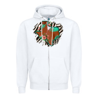 White Western Horsehide Texas Flag Zipper Hoodie - Bettercallsaul