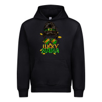 Black lucky mama St. Patricks Day Urban Hoodie - FaDigitalArtStudio