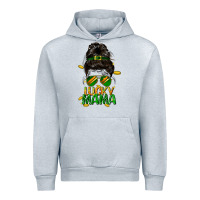 Heather Grey lucky mama St. Patricks Day Urban Hoodie - FaDigitalArtStudio