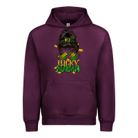 Mauve Wine lucky mama St. Patricks Day Urban Hoodie - FaDigitalArtStudio
