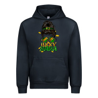 Navy lucky mama St. Patricks Day Urban Hoodie - FaDigitalArtStudio