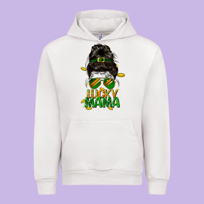 Lucky Mama St. Patricks Day Urban Hoodie Designed By Fadigitalartstudio
