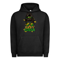 Pigment Black lucky mama St. Patricks Day Urban Hoodie - FaDigitalArtStudio