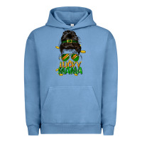 Pigment Pebble Blue lucky mama St. Patricks Day Urban Hoodie - FaDigitalArtStudio