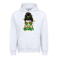 White lucky mama St. Patricks Day Urban Hoodie - FaDigitalArtStudio