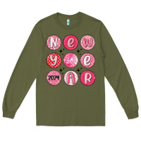 Army Green new year 2024 Long Sleeve Tee - MaliasSmallBusiness