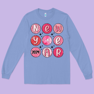 New Year 2024 Long Sleeve Tee Designed By Maliassmallbusiness