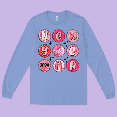 New Year 2024 Long Sleeve Tee Designed By Maliassmallbusiness