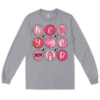 Heather Grey new year 2024 Long Sleeve Tee - MaliasSmallBusiness