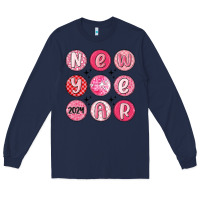 Navy new year 2024 Long Sleeve Tee - MaliasSmallBusiness