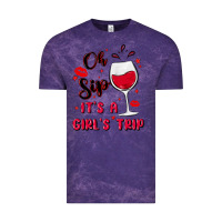 Cloud Purple oh sip it's a girl's trip Vintage Tee - MaliasSmallBusiness