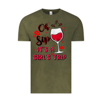 Vintage Olive oh sip it's a girl's trip Vintage Tee - MaliasSmallBusiness