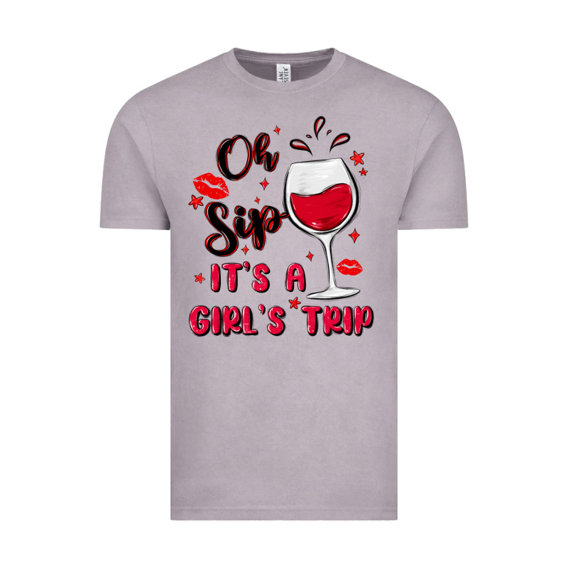 Oh Sip It's A Girl's Trip Vintage Tee by MaliasSmallBusiness | Teevron